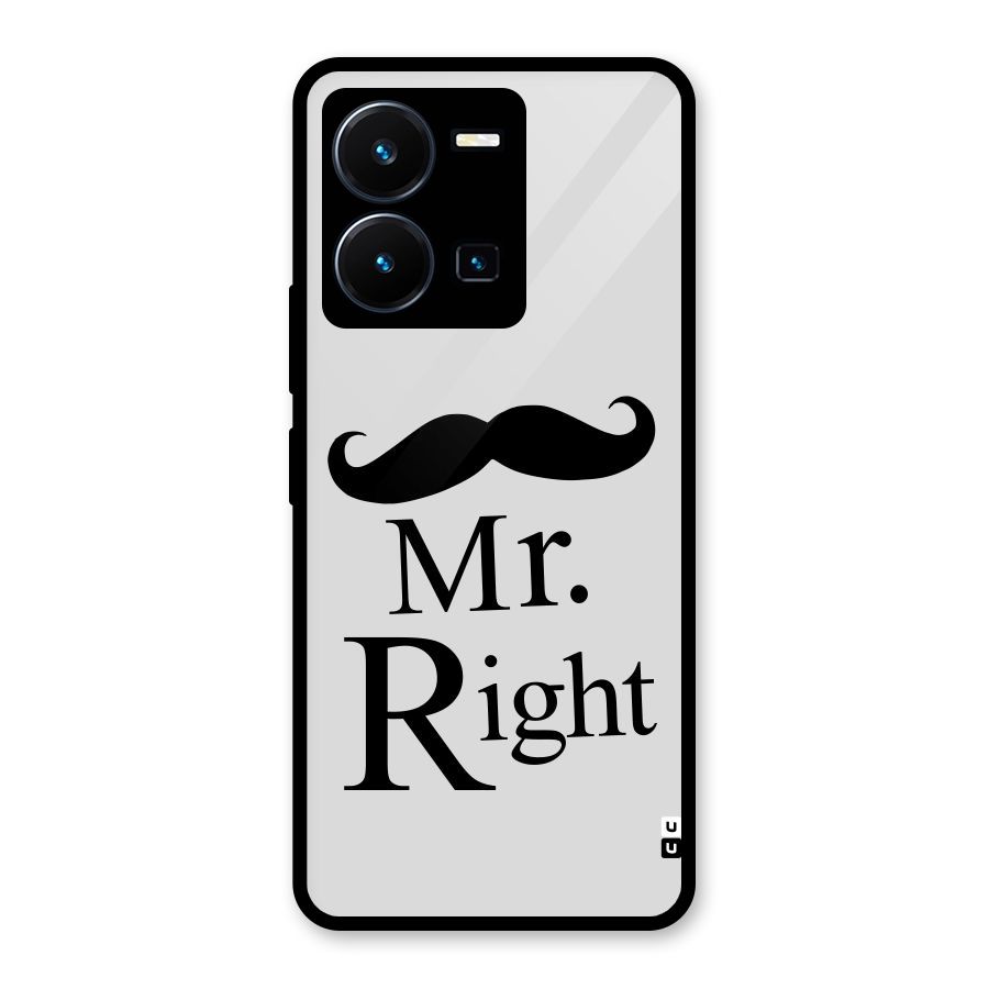 Mr. Right. Glass Back Case for Vivo Y35