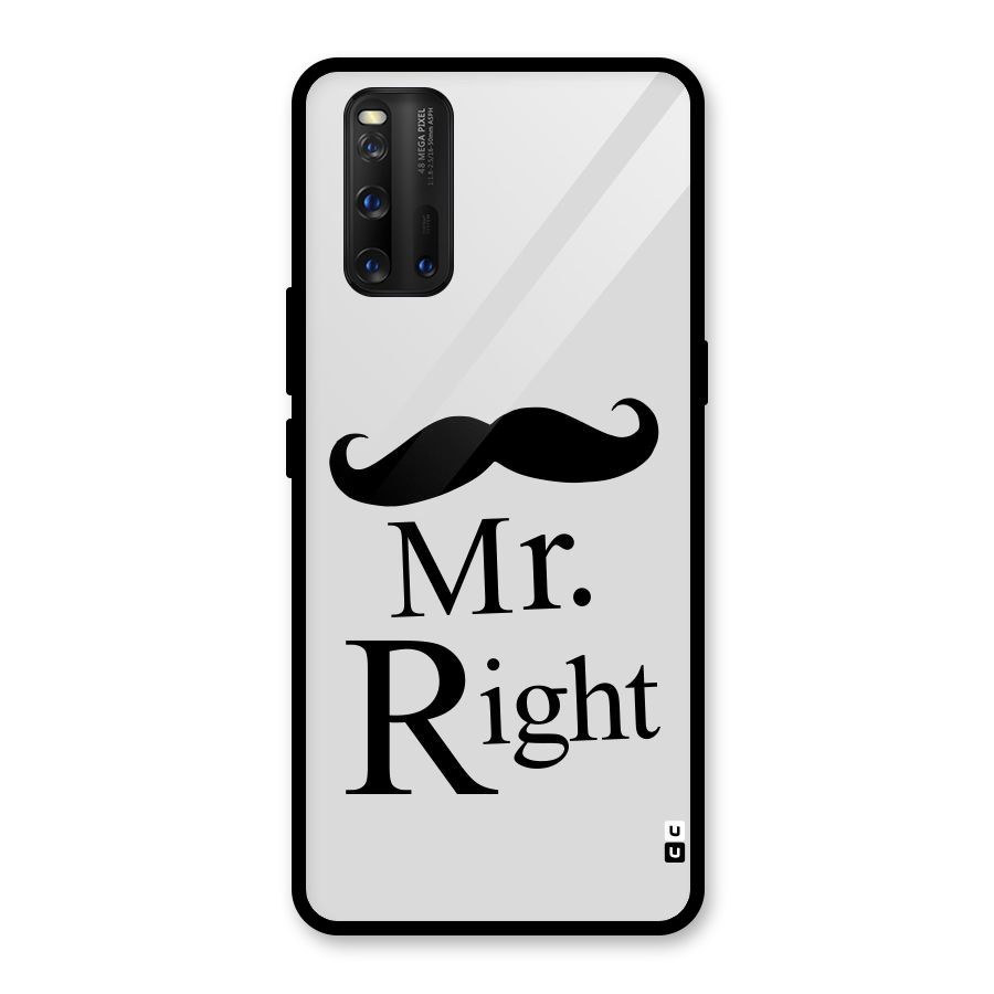 Mr. Right. Glass Back Case for Vivo iQOO 3