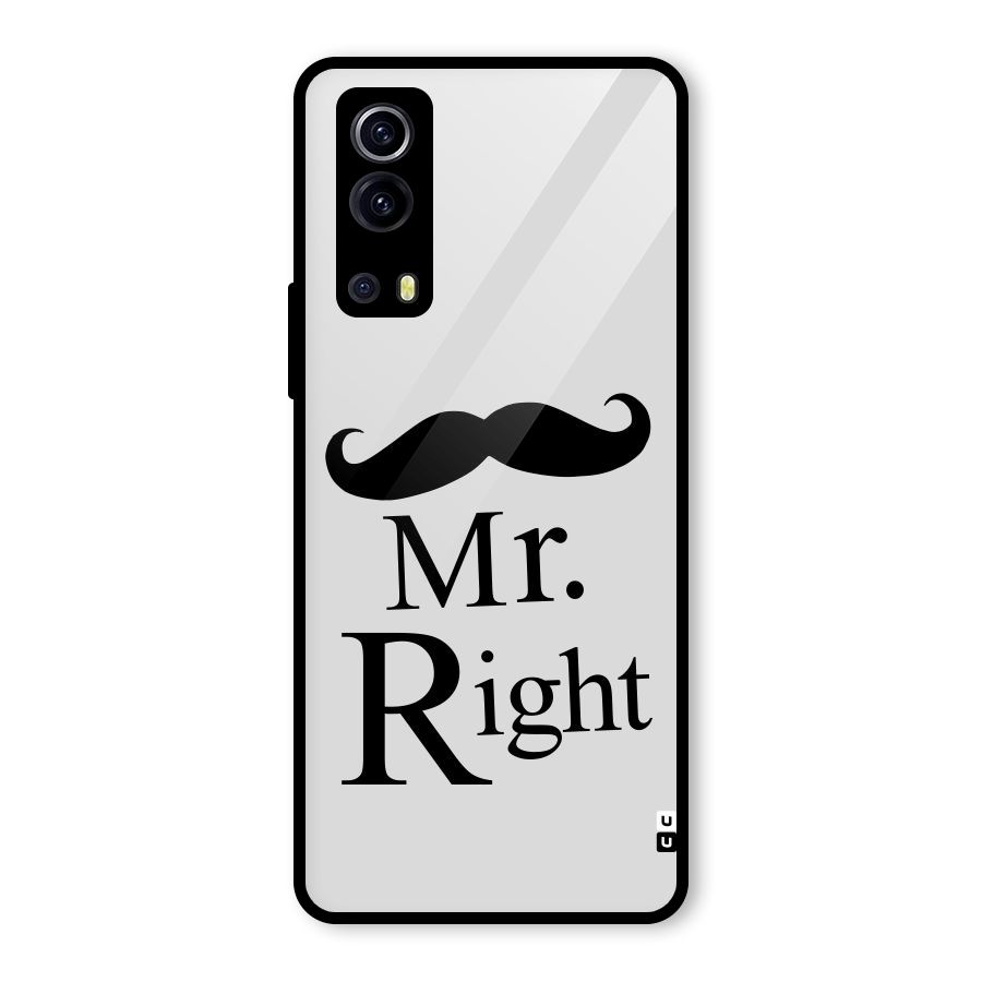 Mr. Right. Glass Back Case for Vivo iQOO Z3