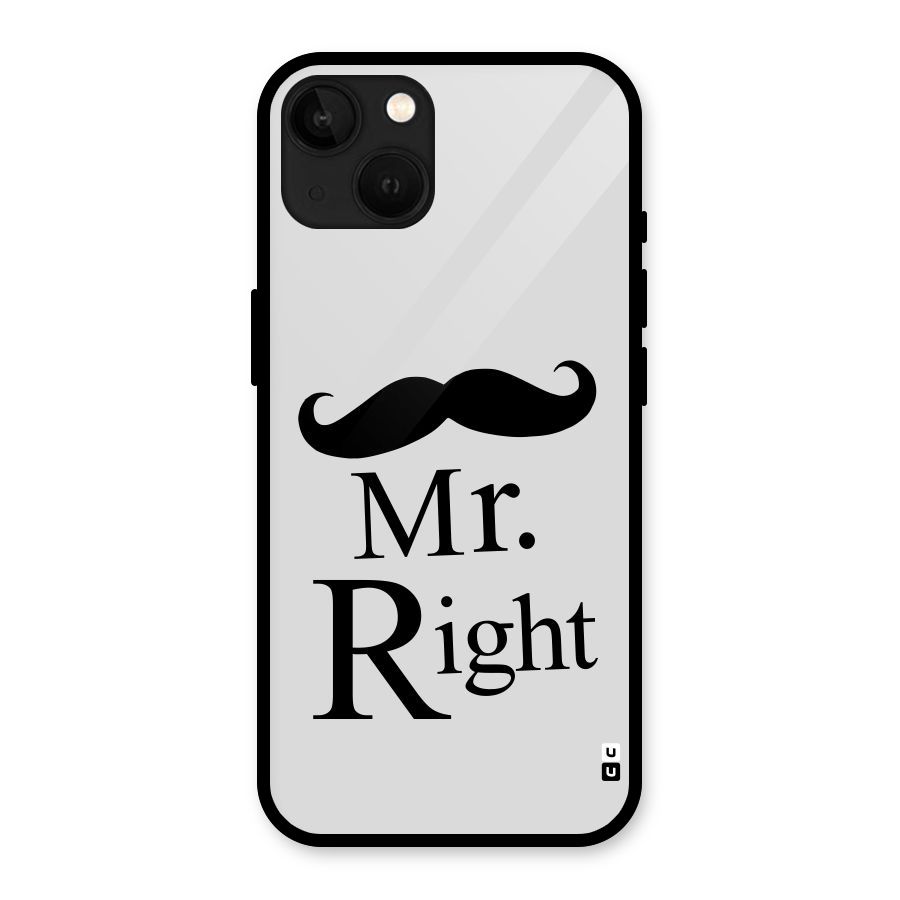 Mr. Right. Glass Back Case for iPhone 13