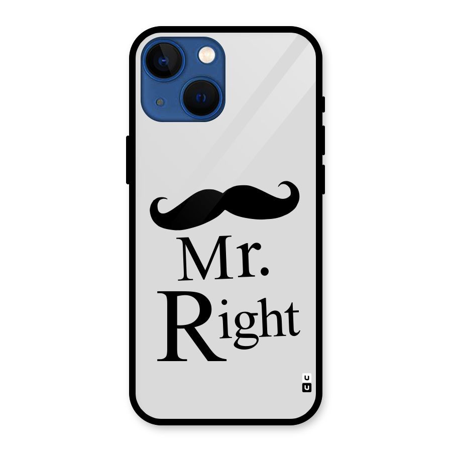 Mr. Right. Glass Back Case for iPhone 13 Mini