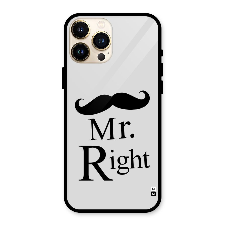 Mr. Right. Glass Back Case for iPhone 13 Pro Max