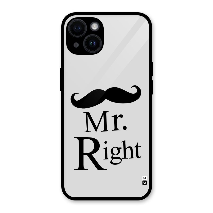 Mr. Right. Glass Back Case for iPhone 14
