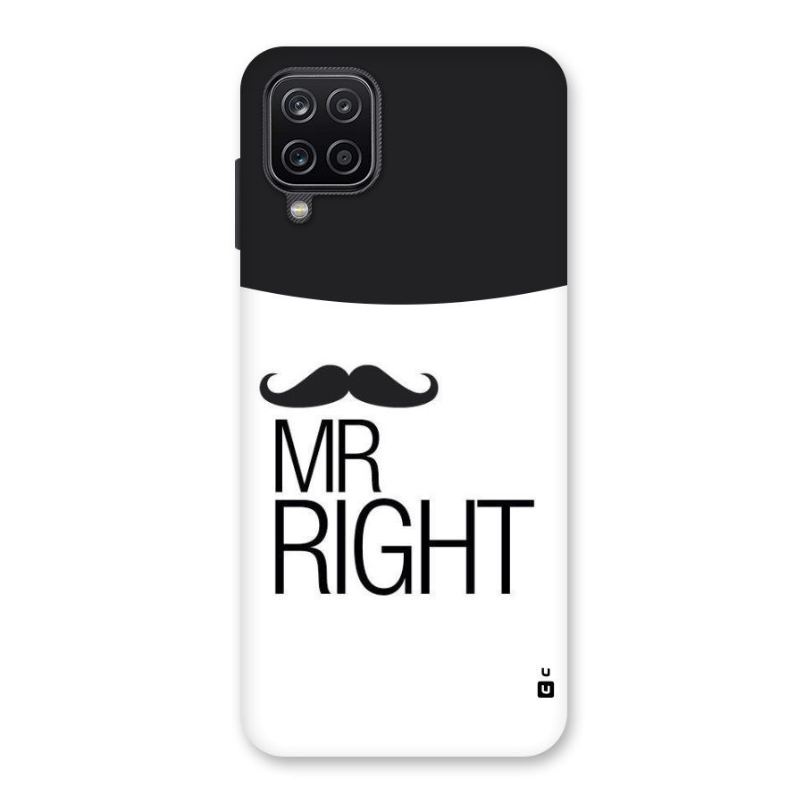 Mr. Right Moustache Back Case for Galaxy A12