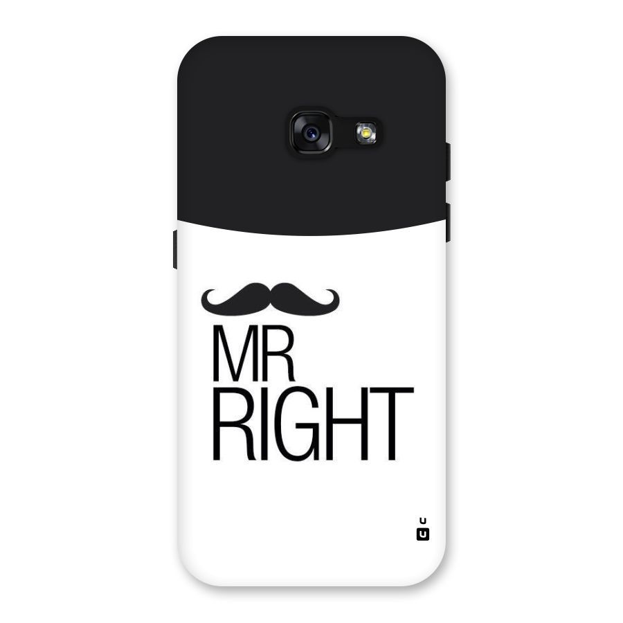 Mr. Right Moustache Back Case for Galaxy A3 (2017)