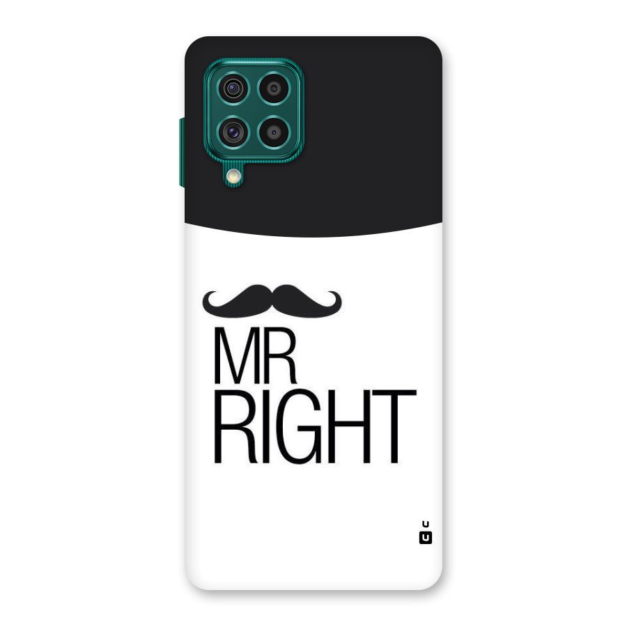 Mr. Right Moustache Back Case for Galaxy F62