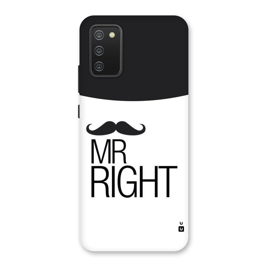 Mr. Right Moustache Back Case for Galaxy M02s