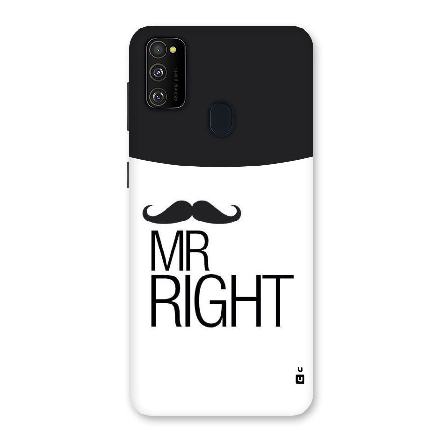 Mr. Right Moustache Back Case for Galaxy M30s