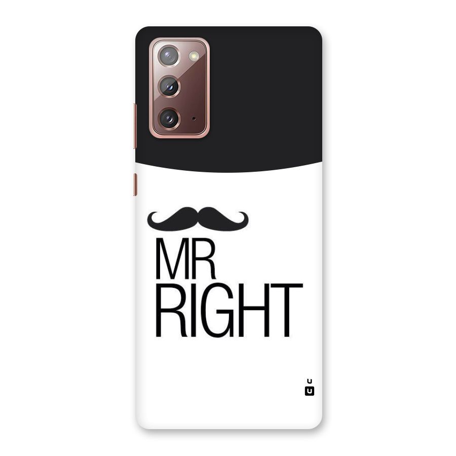 Mr. Right Moustache Back Case for Galaxy Note 20