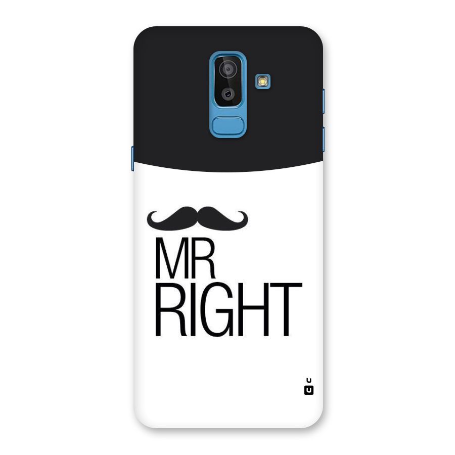 Mr. Right Moustache Back Case for Galaxy On8 (2018)