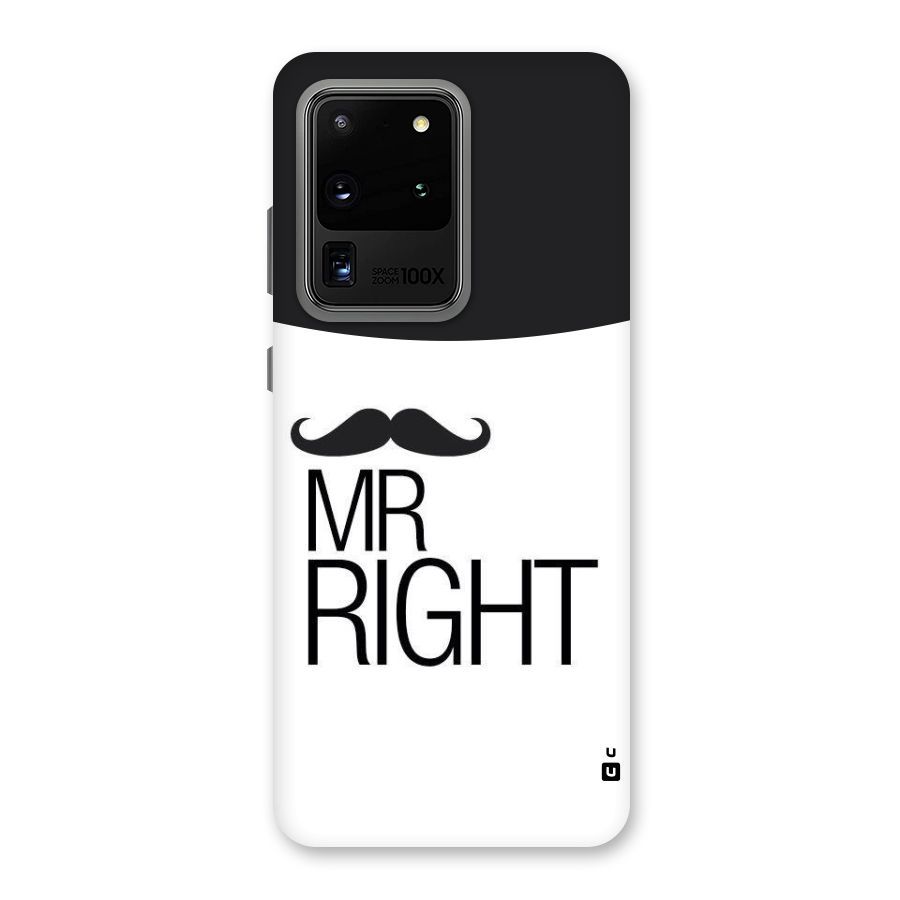 Mr. Right Moustache Back Case for Galaxy S20 Ultra