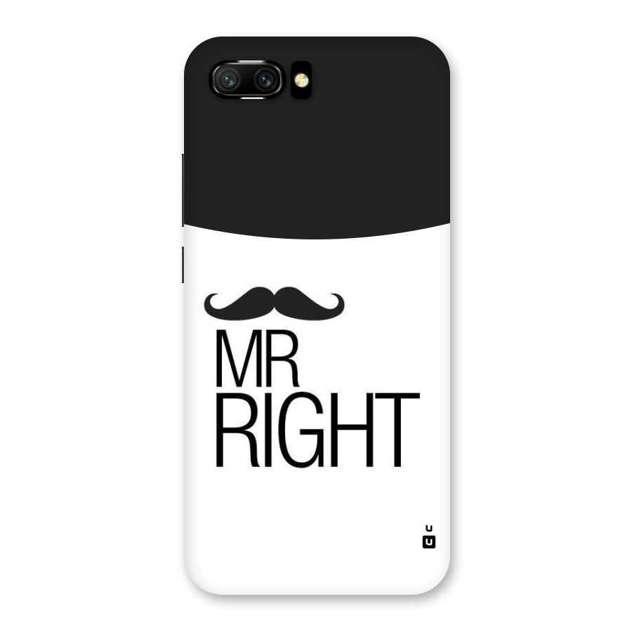 Mr. Right Moustache Back Case for Honor 10