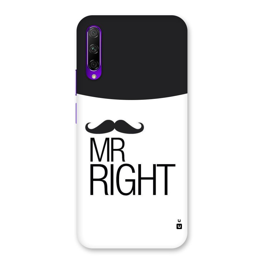 Mr. Right Moustache Back Case for Honor 9X Pro