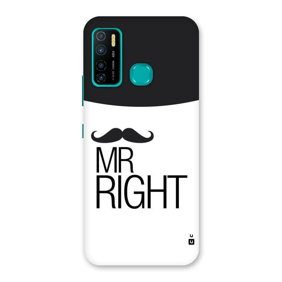 Mr. Right Moustache Back Case for Infinix Hot 9 Pro