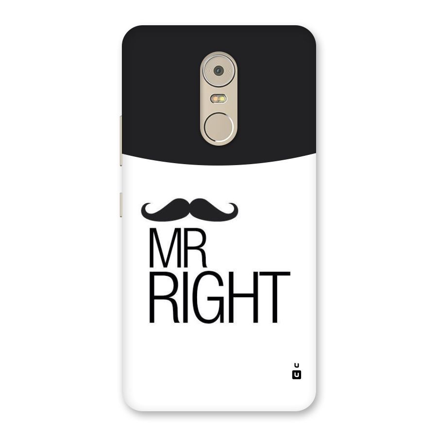 Mr. Right Moustache Back Case for Lenovo K6 Note