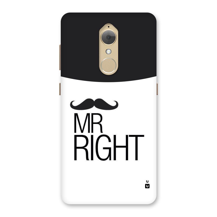 Mr. Right Moustache Back Case for Lenovo K8