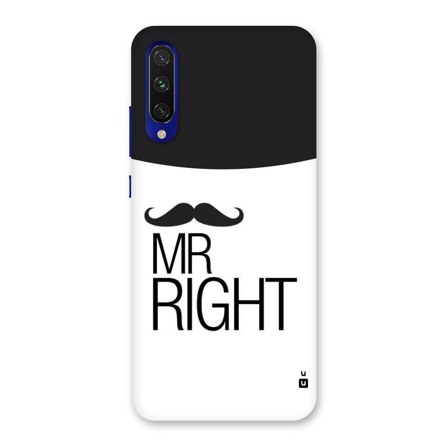 Mr. Right Moustache Back Case for Mi A3