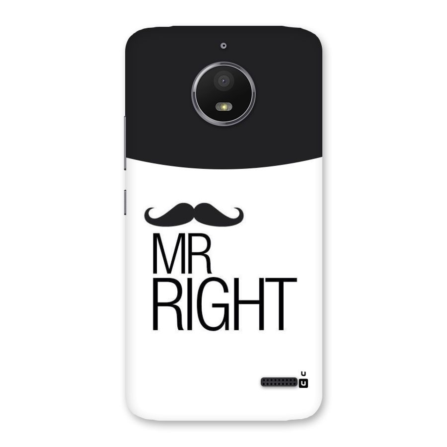 Mr. Right Moustache Back Case for Moto E4