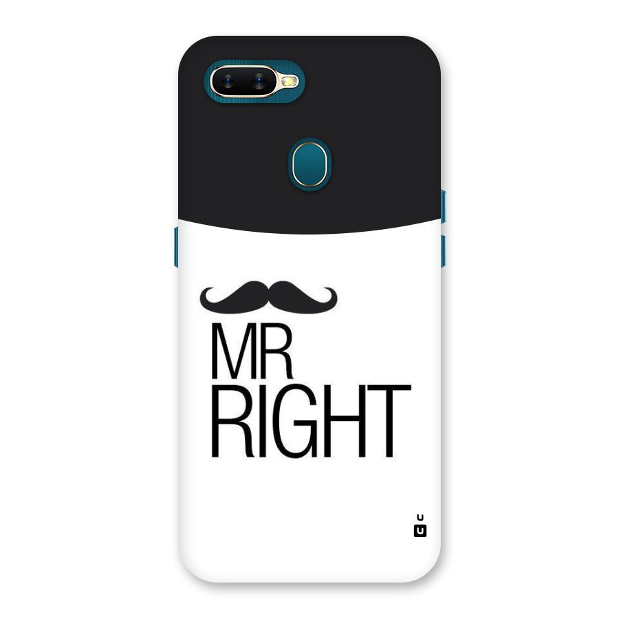 Mr. Right Moustache Back Case for Oppo A11k