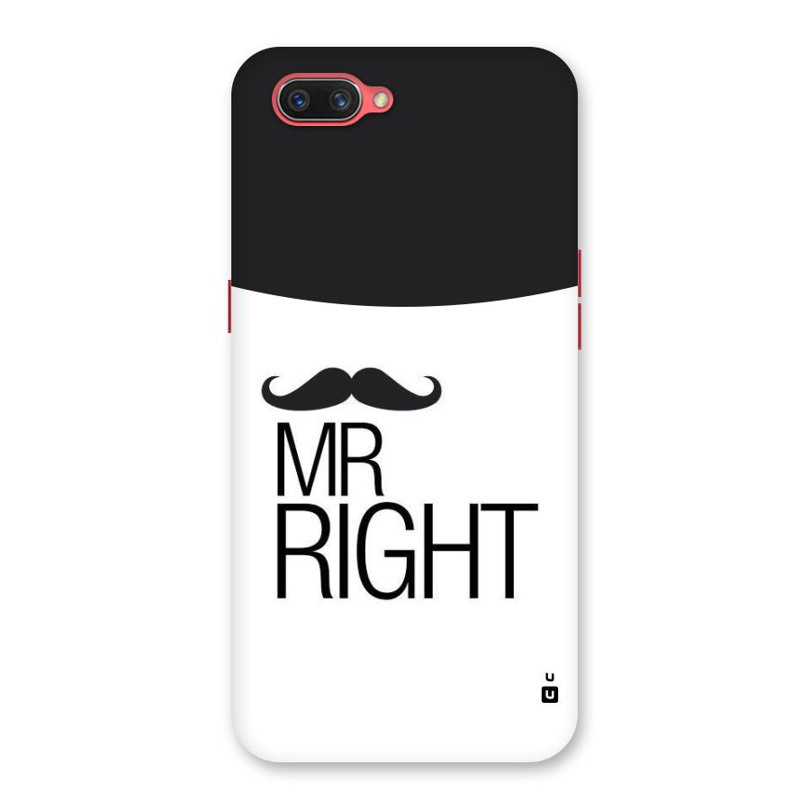 Mr. Right Moustache Back Case for Oppo A3s