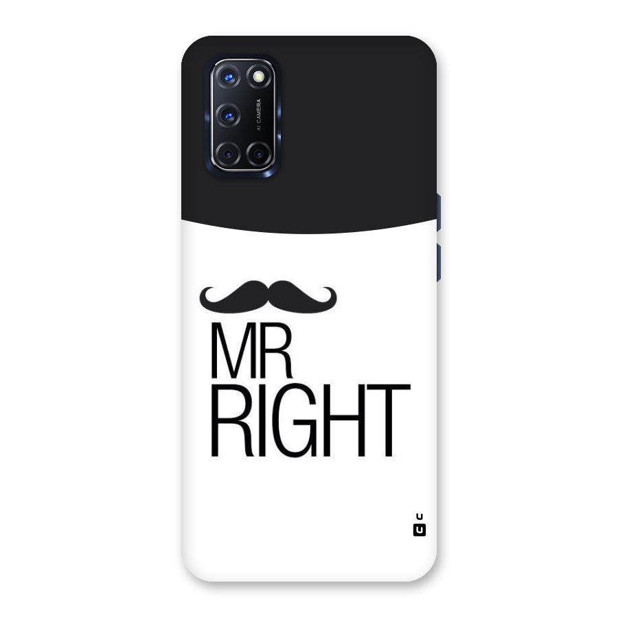 Mr. Right Moustache Back Case for Oppo A52
