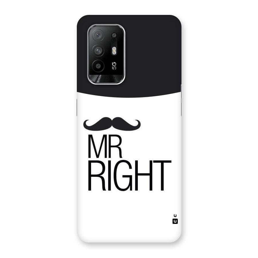 Mr. Right Moustache Back Case for Oppo F19 Pro Plus 5G