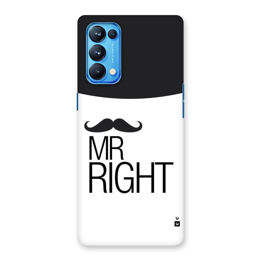 Mr. Right Moustache Back Case for Oppo Reno5 Pro 5G