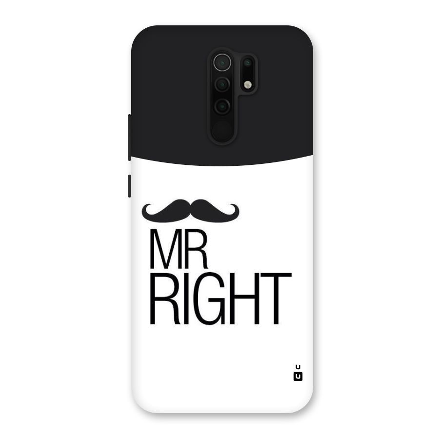 Mr. Right Moustache Back Case for Poco M2