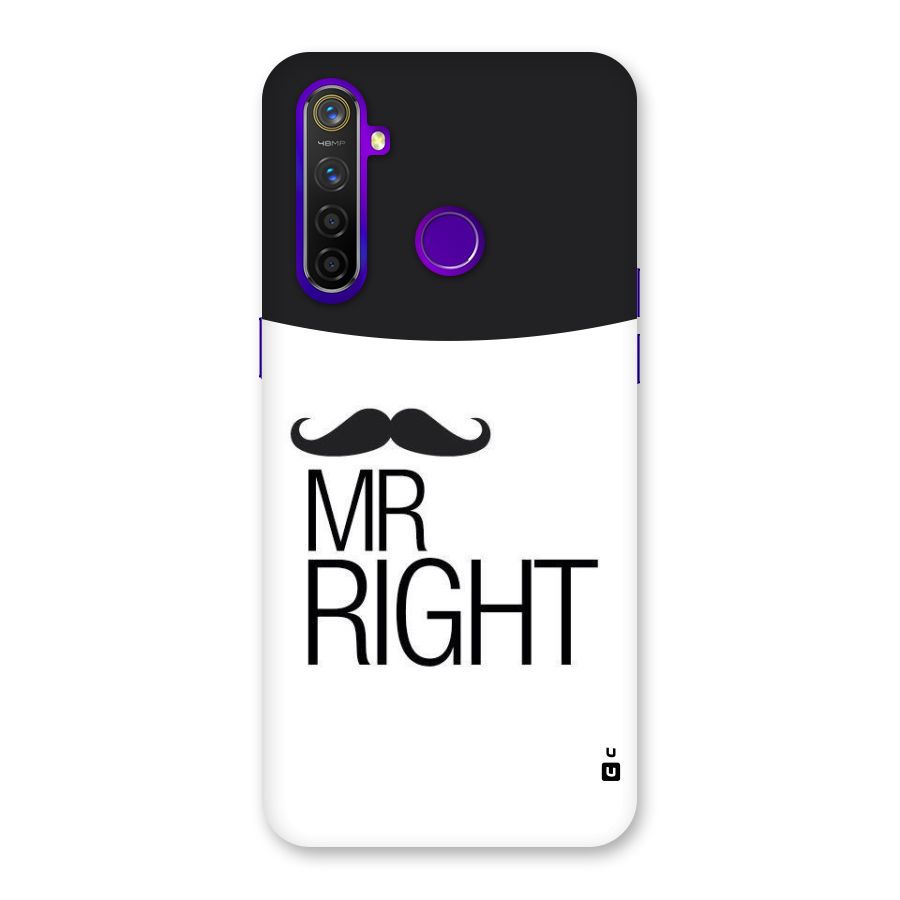 Mr. Right Moustache Back Case for Realme 5 Pro