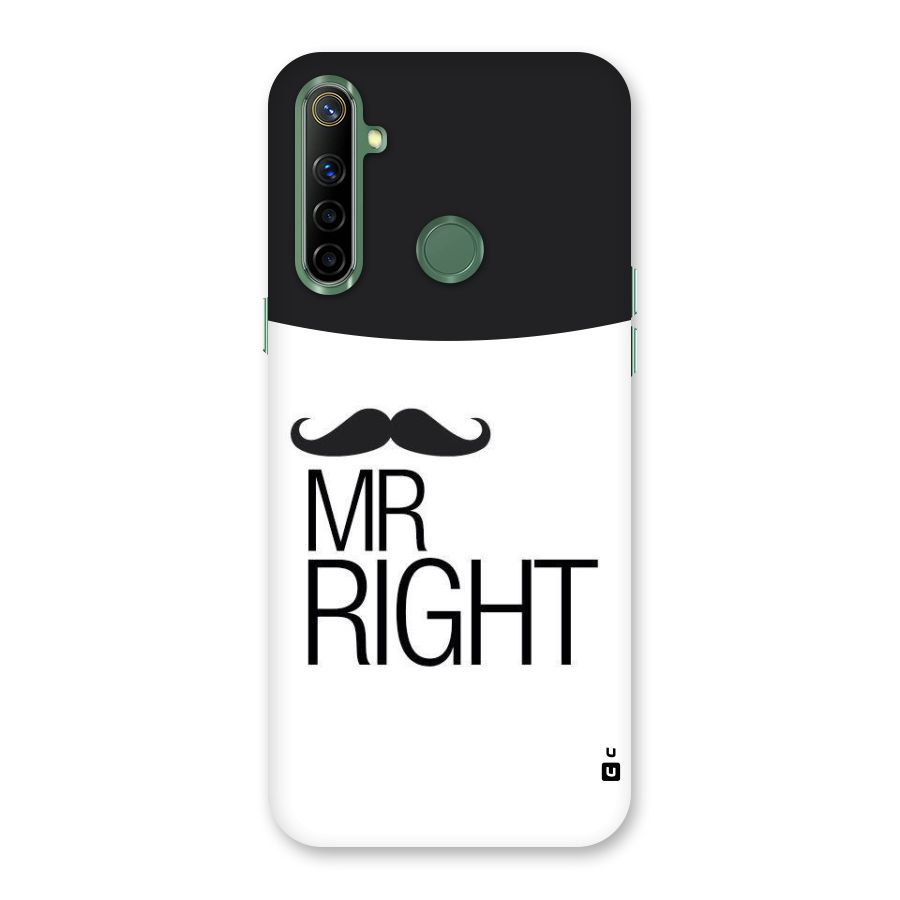 Mr. Right Moustache Back Case for Realme Narzo 10