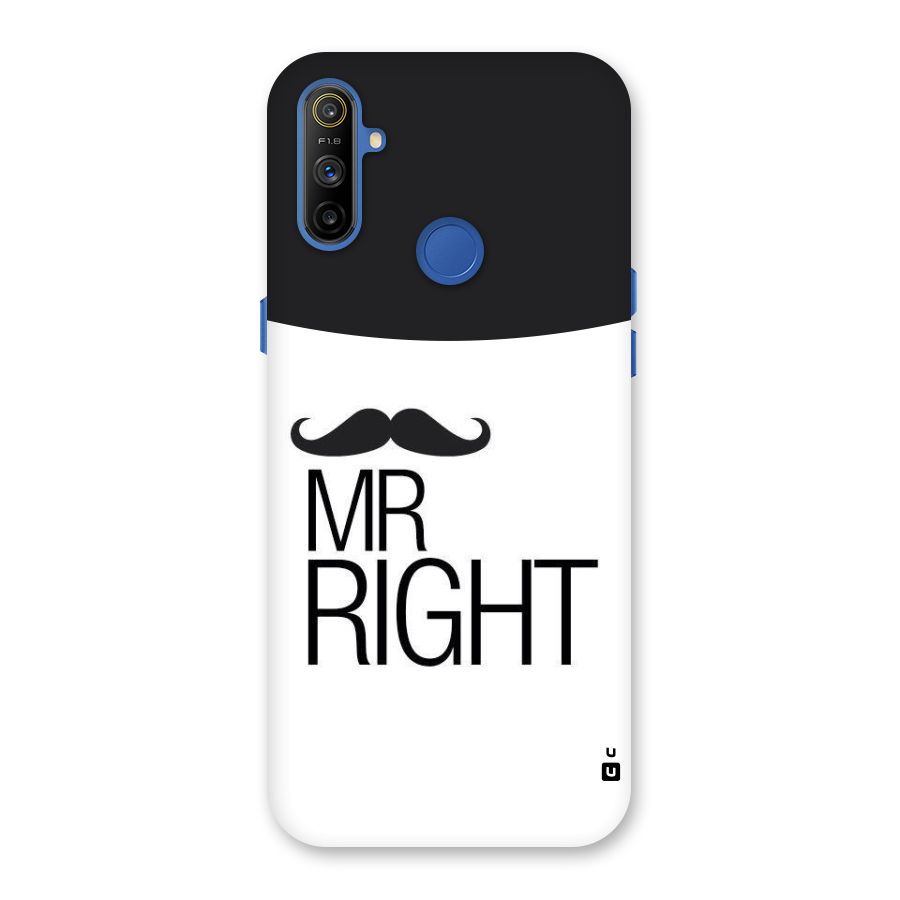 Mr. Right Moustache Back Case for Realme Narzo 10A