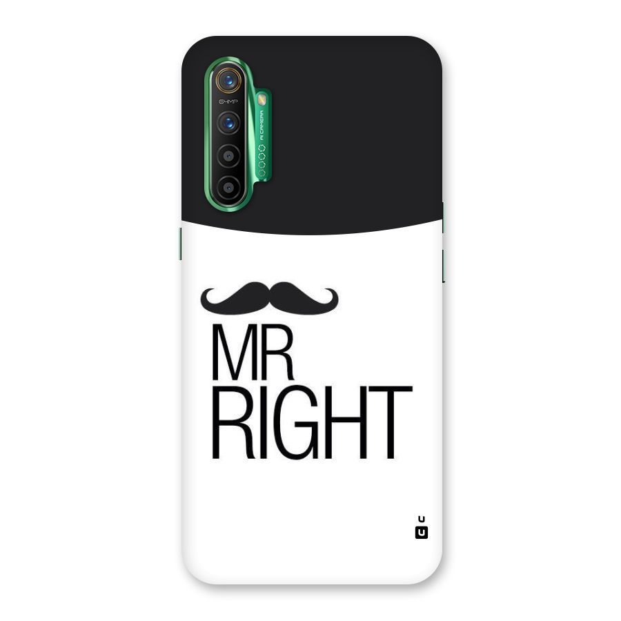 Mr. Right Moustache Back Case for Realme X2