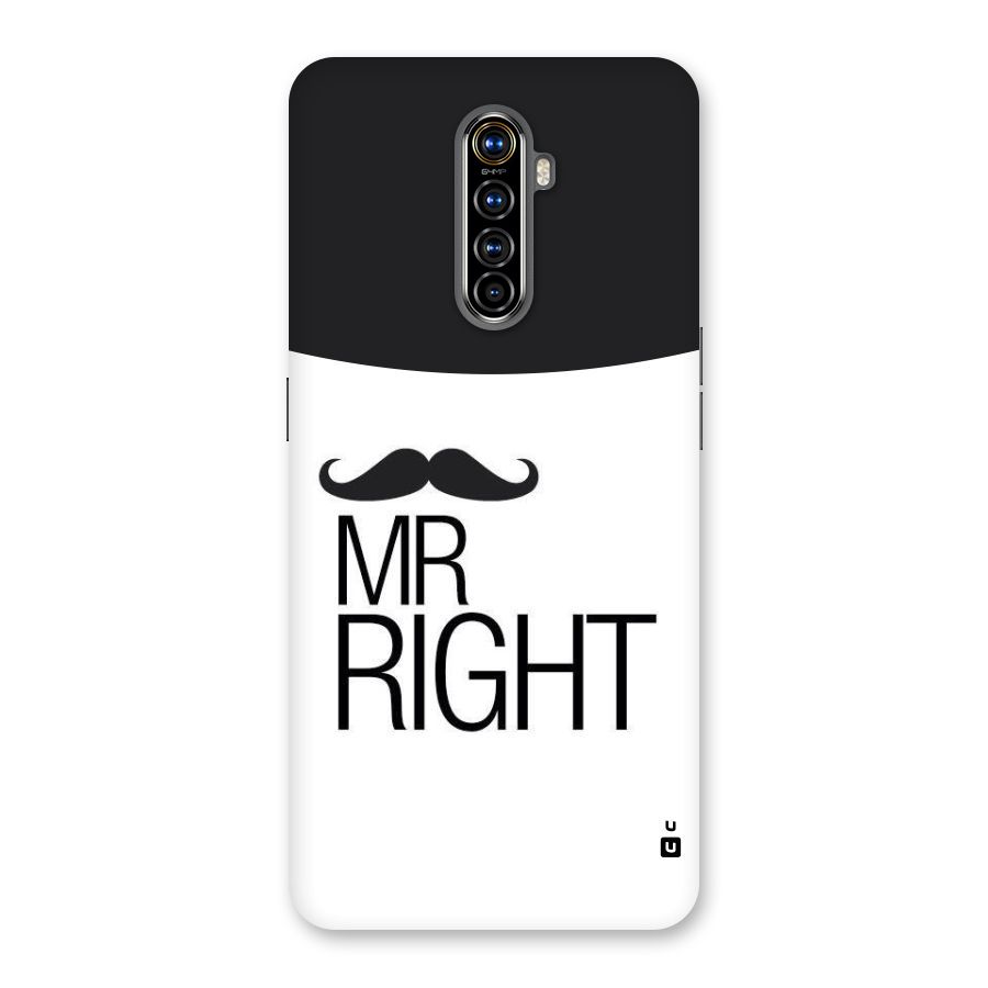 Mr. Right Moustache Back Case for Realme X2 Pro