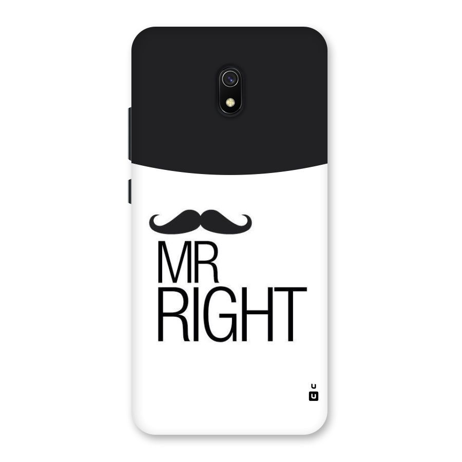 Mr. Right Moustache Back Case for Redmi 8A