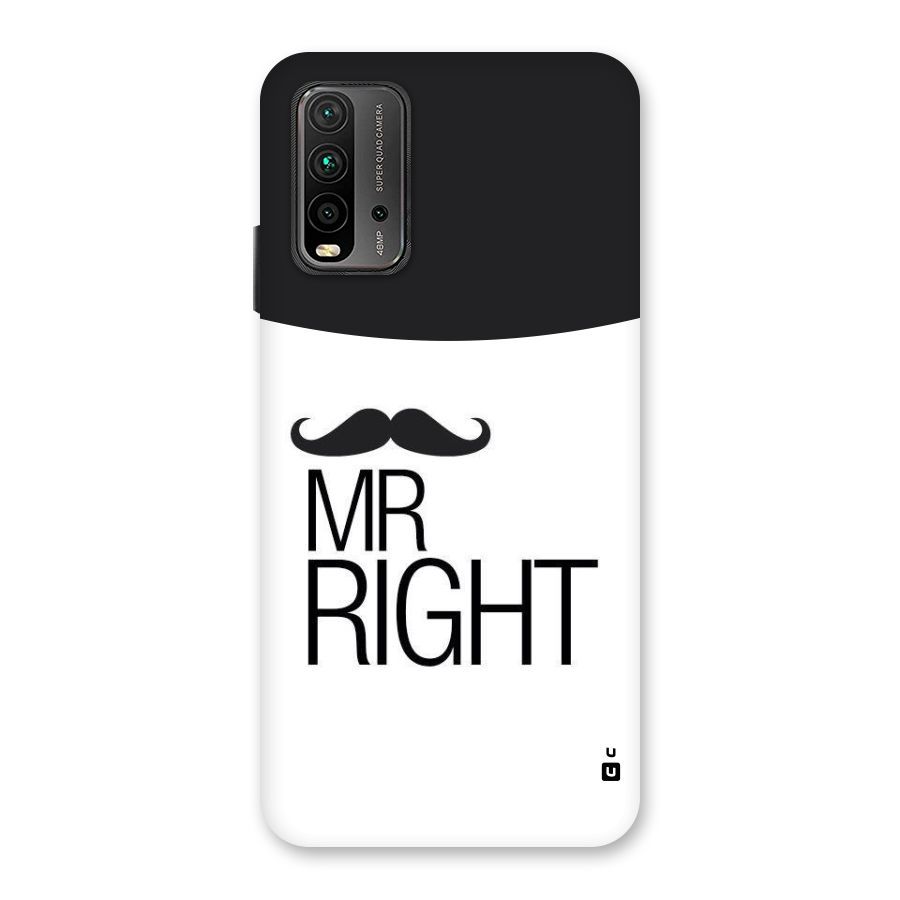 Mr. Right Moustache Back Case for Redmi 9 Power