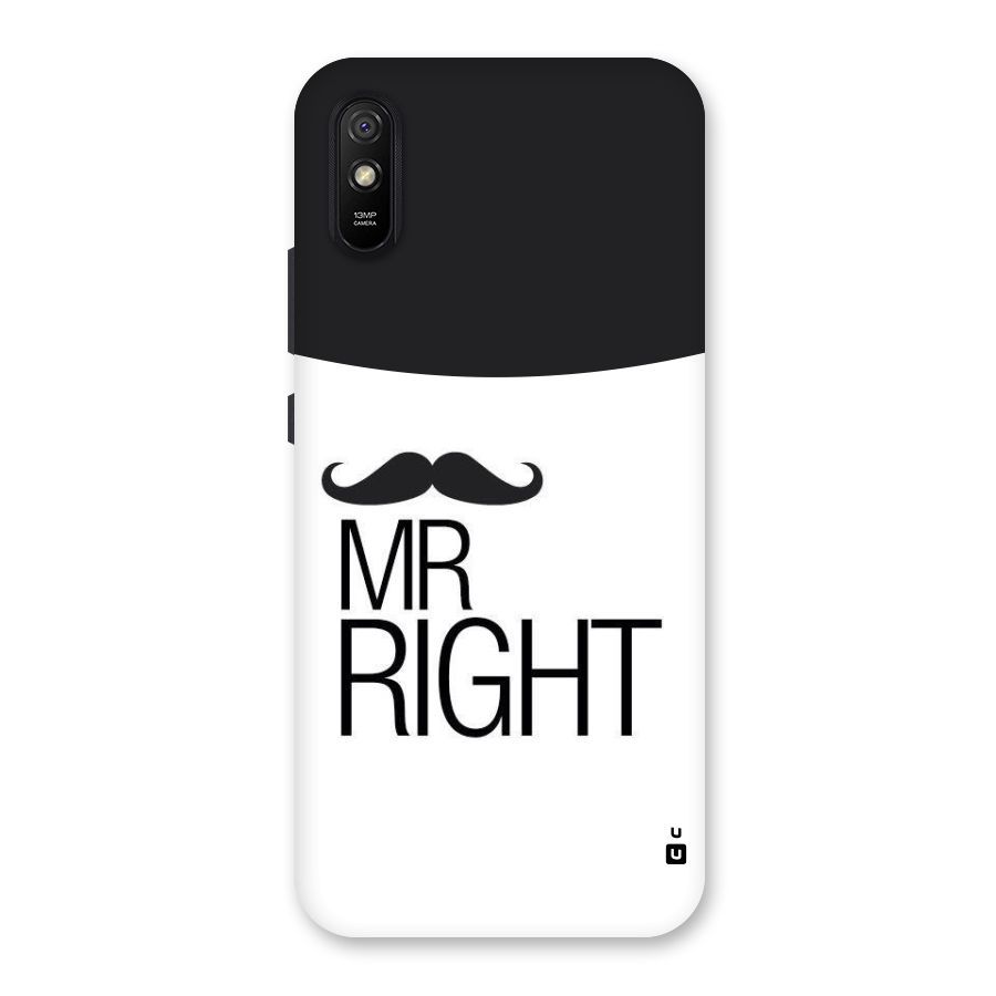 Mr. Right Moustache Back Case for Redmi 9i