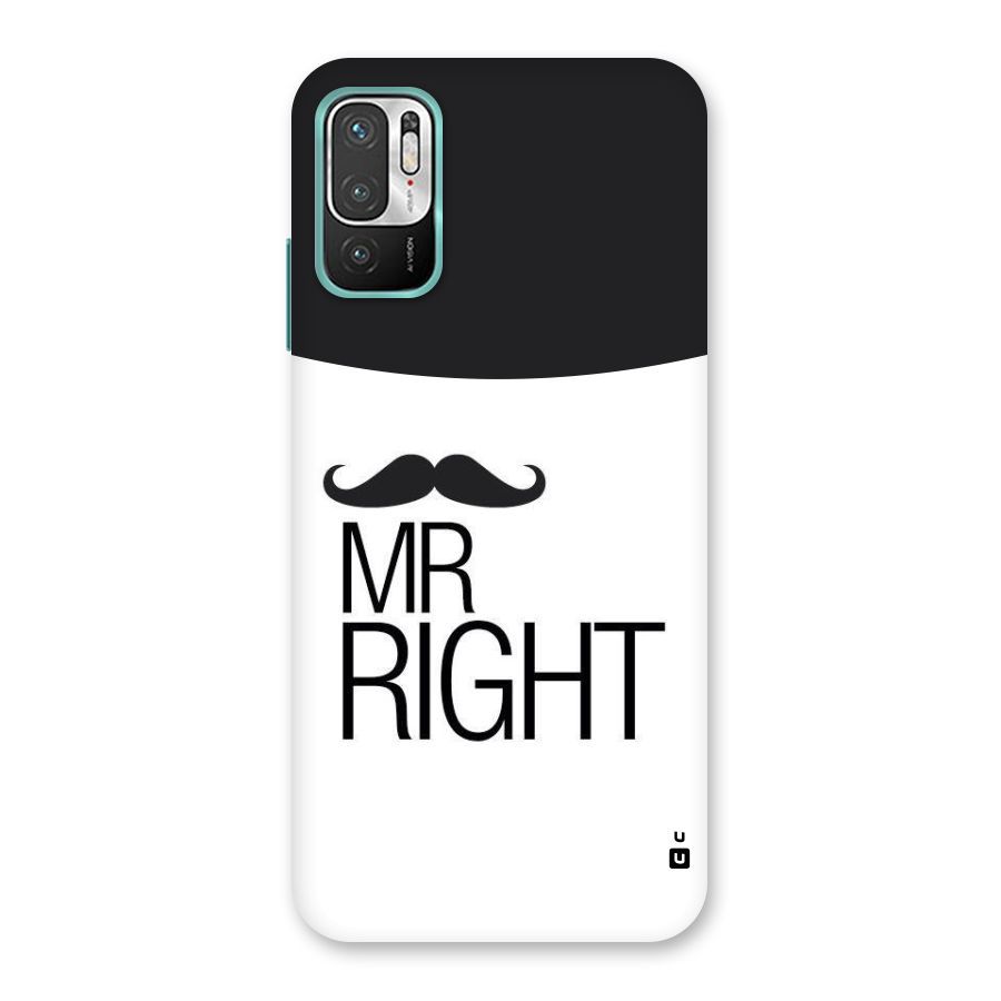 Mr. Right Moustache Back Case for Redmi Note 10T 5G