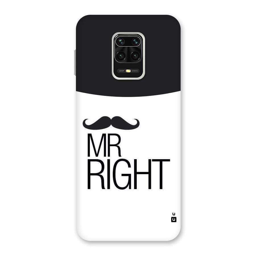 Mr. Right Moustache Back Case for Redmi Note 9 Pro