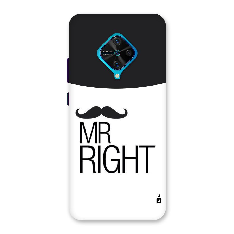 Mr. Right Moustache Back Case for Vivo S1 Pro
