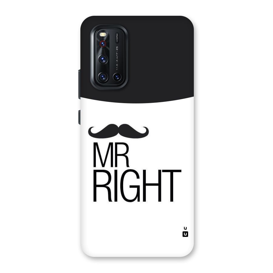 Mr. Right Moustache Back Case for Vivo V19
