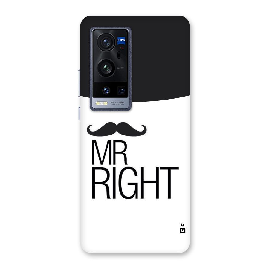 Mr. Right Moustache Back Case for Vivo X60 Pro Plus