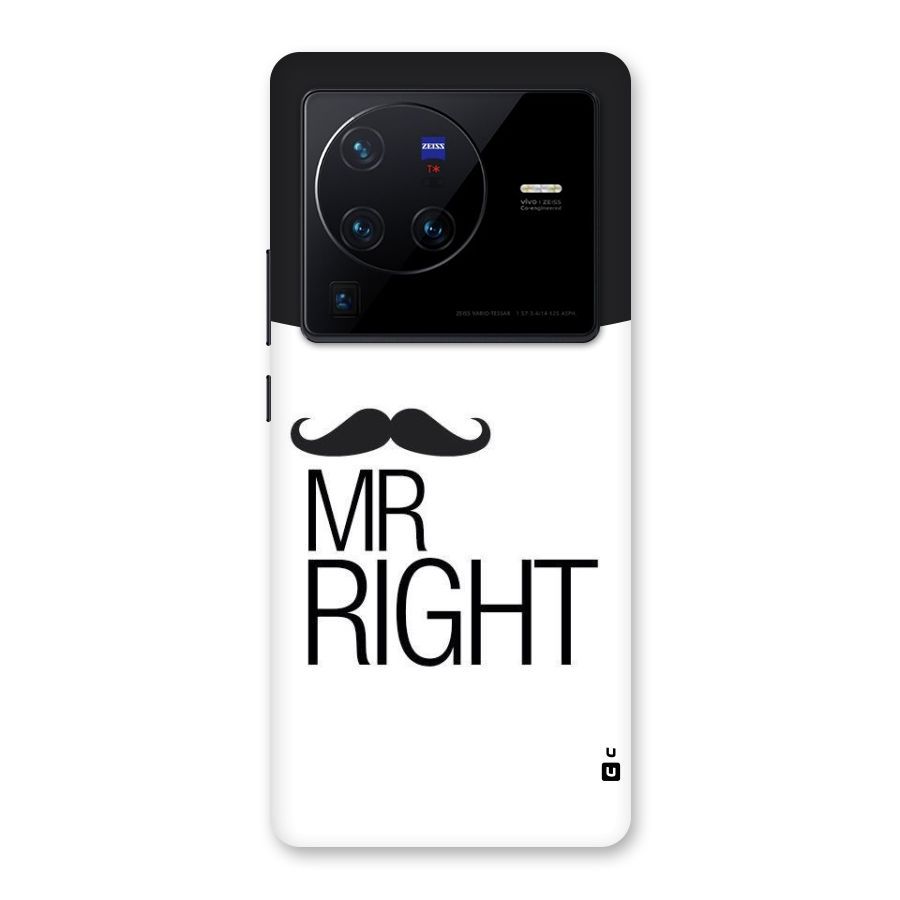 Mr. Right Moustache Back Case for Vivo X80 Pro