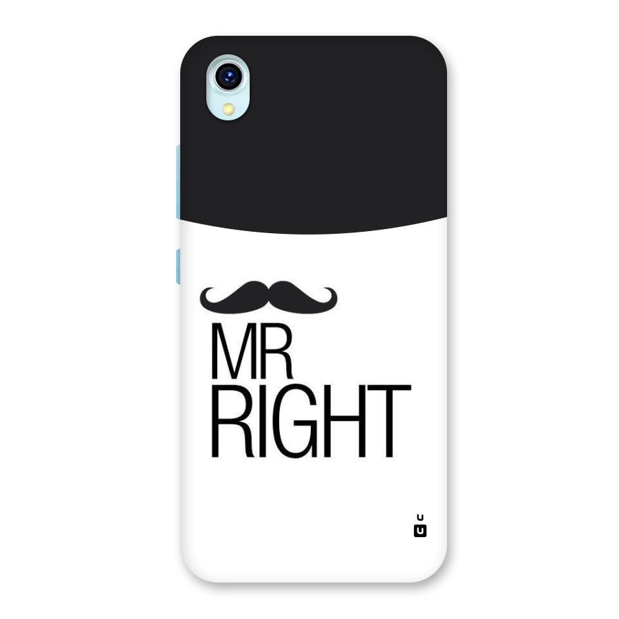 Mr. Right Moustache Back Case for Vivo Y1s