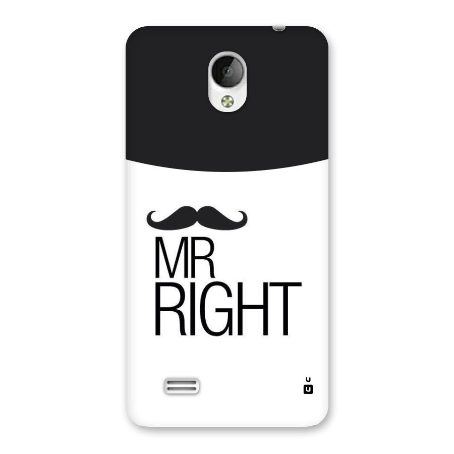 Mr. Right Moustache Back Case for Vivo Y21