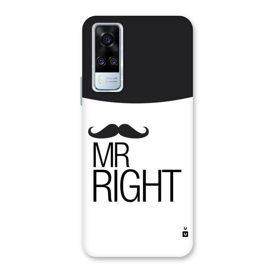 Mr. Right Moustache Back Case for Vivo Y31