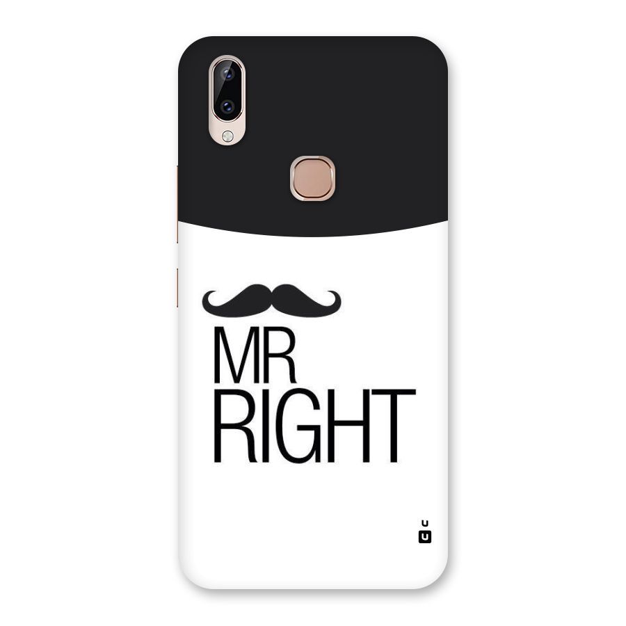 Mr. Right Moustache Back Case for Vivo Y83 Pro
