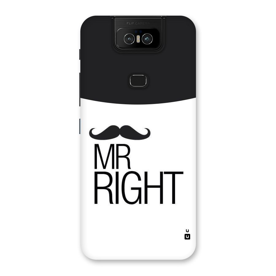 Mr. Right Moustache Back Case for Zenfone 6z