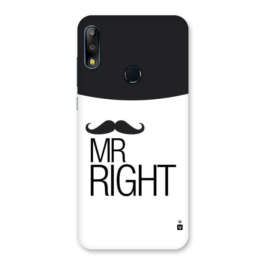 Mr. Right Moustache Back Case for Zenfone Max Pro M2