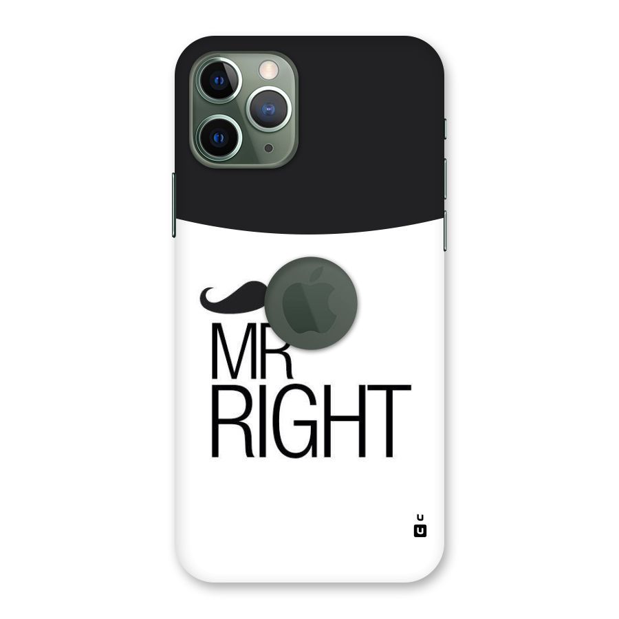 Mr. Right Moustache Back Case for iPhone 11 Pro Logo  Cut