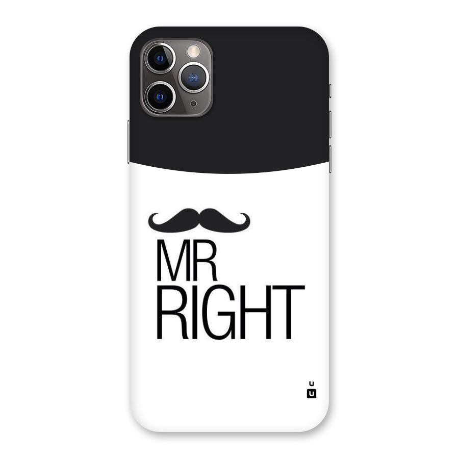 Mr. Right Moustache Back Case for iPhone 11 Pro Max